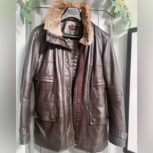 Danier Leather and Rabbit Fur Coat